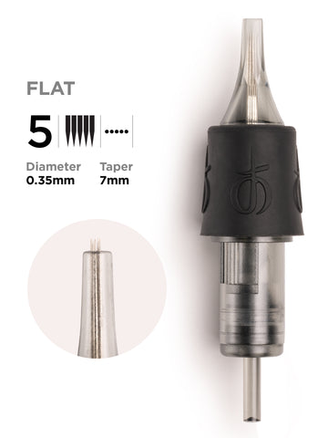 Phi Black Cartridge 0.35 5F, 7mm taper - 10pcs